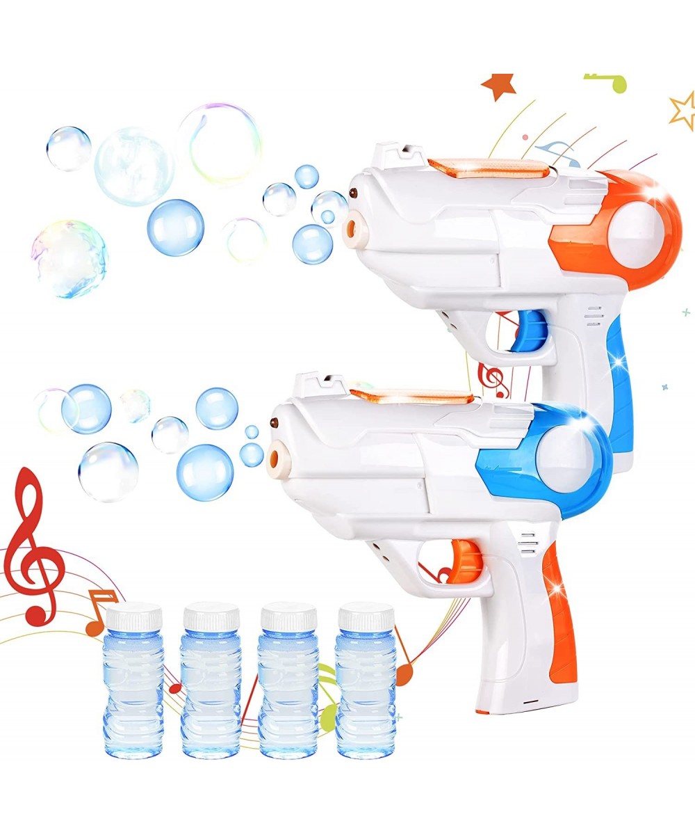 Bubble Guns for Kids 2 Packs Powerful Bubble Machines for Toddlers with 4 Bottles Refill Solutions(800+ Bubbles Per Min) Fun ...