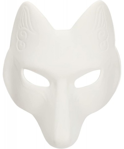 Halloween Fox Mask Costume DIY Blank Mask Japanese Kabuki Kitsune Masks for Halloween Masquerade Costume Prop $21.35 Kids' Dr...