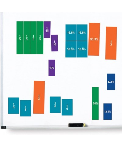 Double-Sided Magnetic Fraction Squares Math Manipulations 51 Pieces Ages 6+ $57.67 Early Development & Activity Toys