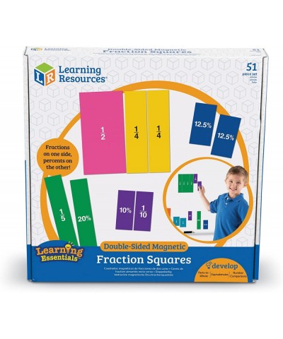 Double-Sided Magnetic Fraction Squares Math Manipulations 51 Pieces Ages 6+ $57.67 Early Development & Activity Toys