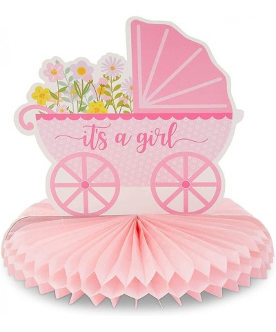 6 Pack Baby Shower Table Honeycomb Decorations for Girl 3 Designs $19.84 Kids' Party Centerpieces