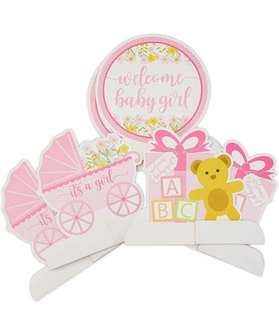 6 Pack Baby Shower Table Honeycomb Decorations for Girl 3 Designs $19.84 Kids' Party Centerpieces