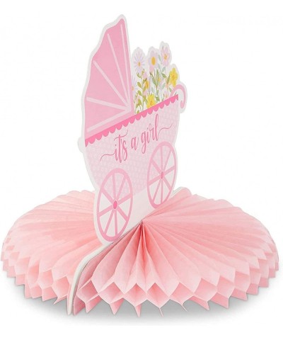 6 Pack Baby Shower Table Honeycomb Decorations for Girl 3 Designs $19.84 Kids' Party Centerpieces