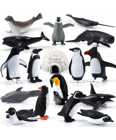 Sea Ocean Marine Animal Model Playsets 17 PCS Mini Penguin Whale Seal Figure Toys for Boys Girls Christmas Birthday Gifts $45...