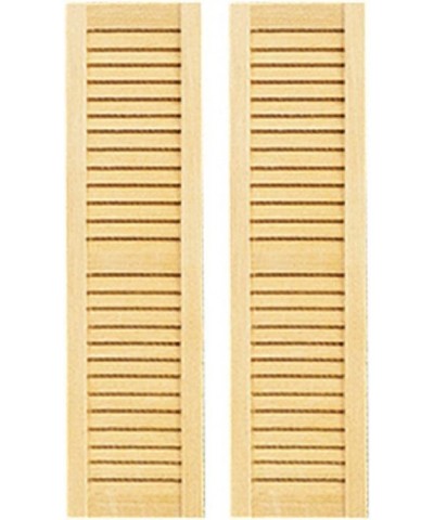 Dolls House Louvered Shutters Wooden 1:24 Half Inch Scale Window Accessory $19.54 Dollhouse Accessories