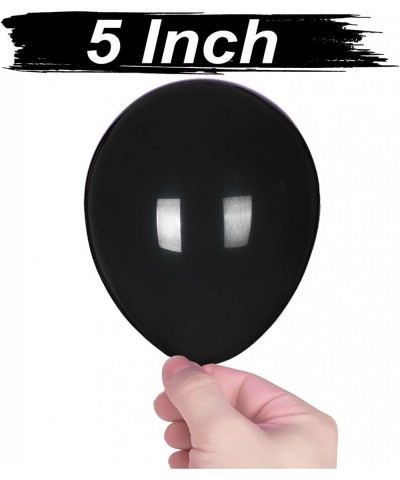 50 Pcs 5 Inch Black Balloons Black Latex Balloons for Baby Bridal Shower Black Birthday Graduation Halloween Party Decoration...