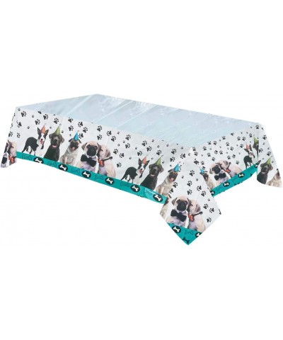 Dog Birthday Tablecloth Puppy Theme Party Tablecloth Dog Paw Prints Table Covers for Dog Puppy Birthday Theme Party Decoratio...