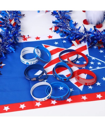 84Pcs 4th of July Party Favors Set Costume Photos Booth Eyeglasses Necklaces Bracelets Tattoos Decorations for Patriotic Memo...