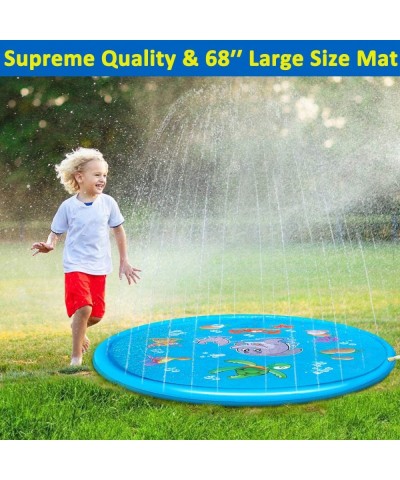 Water Sprinkler for Kids Outside 68" Splash Pad Outdoor Water Toys Pool for Toddlers Large Splash Play Mat Water Toys Gifts f...