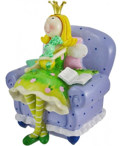 Bedtime Story Fairy Princess Coin Bank Purple Chair Green Dress $29.42 Kids' Money Banks