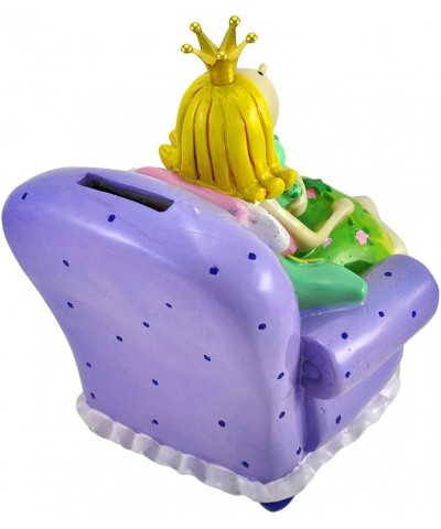 Bedtime Story Fairy Princess Coin Bank Purple Chair Green Dress $29.42 Kids' Money Banks