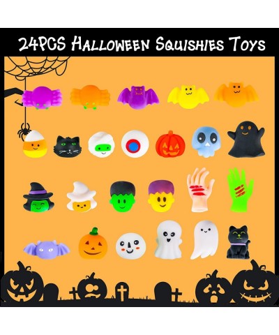 24pcs Halloween Squishies Toys for Kids Halloween Party Favors Halloween Goodie Bag Fillers Prizes Halloween Decorations Stre...