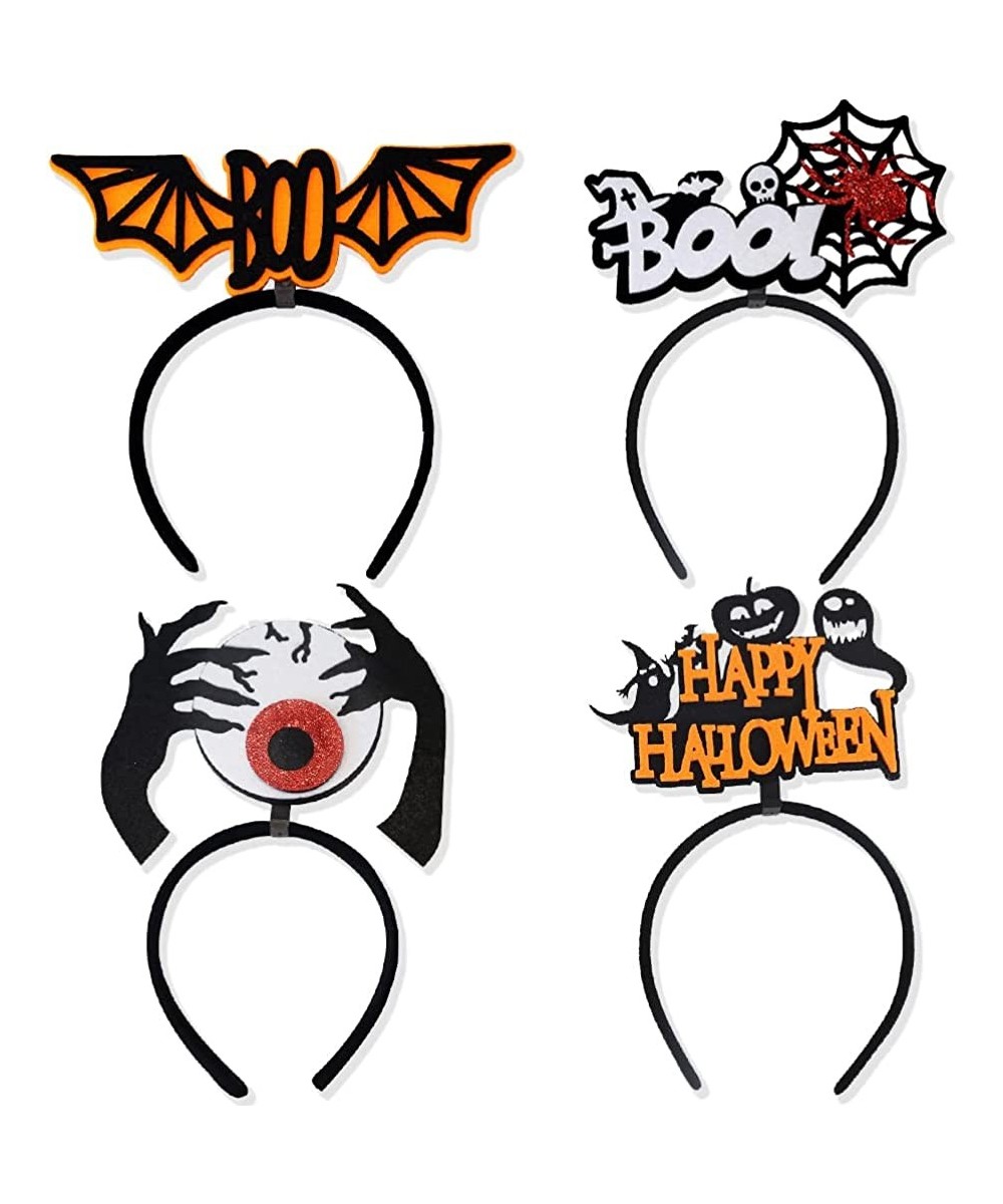 Halloween Headbands 4 Pack Halloween Pumpkin Eyeballs Spider Bat Headband Headwear Headbands for Women Girls Halloween Party ...