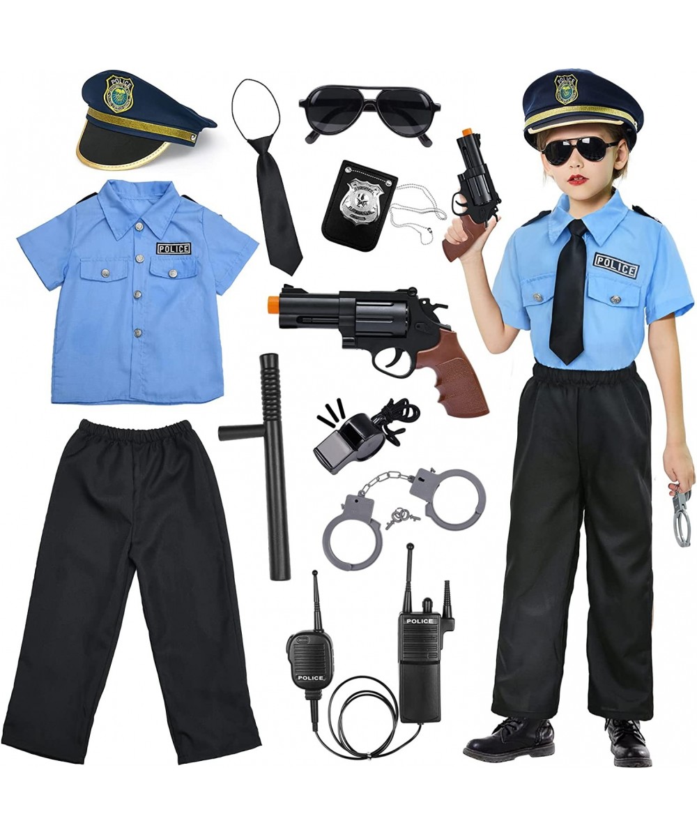 Police Officer Costume for Kids Halloween Dress Up Set Boy Girl Role Play Cop Shirt Pants with Accessories Toy $46.20 Kids' C...