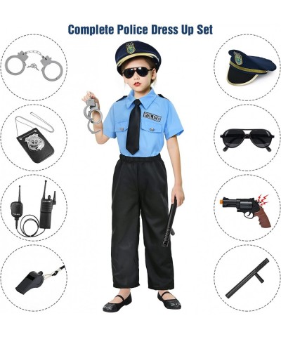 Police Officer Costume for Kids Halloween Dress Up Set Boy Girl Role Play Cop Shirt Pants with Accessories Toy $46.20 Kids' C...