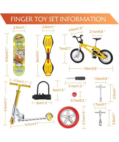 34 Pieces Mini Finger Toys Set Finger Skateboards Finger Bikes Scooter Tiny Swing Board Fingertip Movement Party Favors Repla...