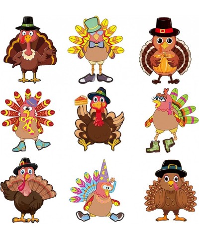 40 Pcs Thanksgiving Make-a-Turkey Stickers Party Favors Supplies for Kids DIY Turkey Crafts Stickers for Thanksgiving Activit...