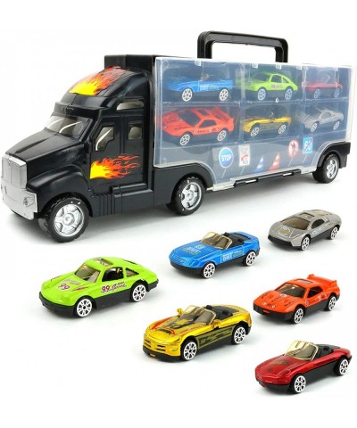 Transport Car Carrier Truck - with 6 Stylish Metal Racing Cars - with Carrying Case $32.71 Kids' Play Trucks