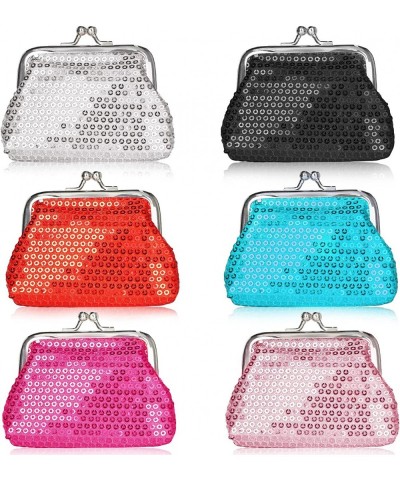 Coin Purse 6 Pcs Assorted Colors Sparkly Bling Coin Purses Purse Pouch Small Clutch Wallet for Girls Party Favors $17.26 Dres...