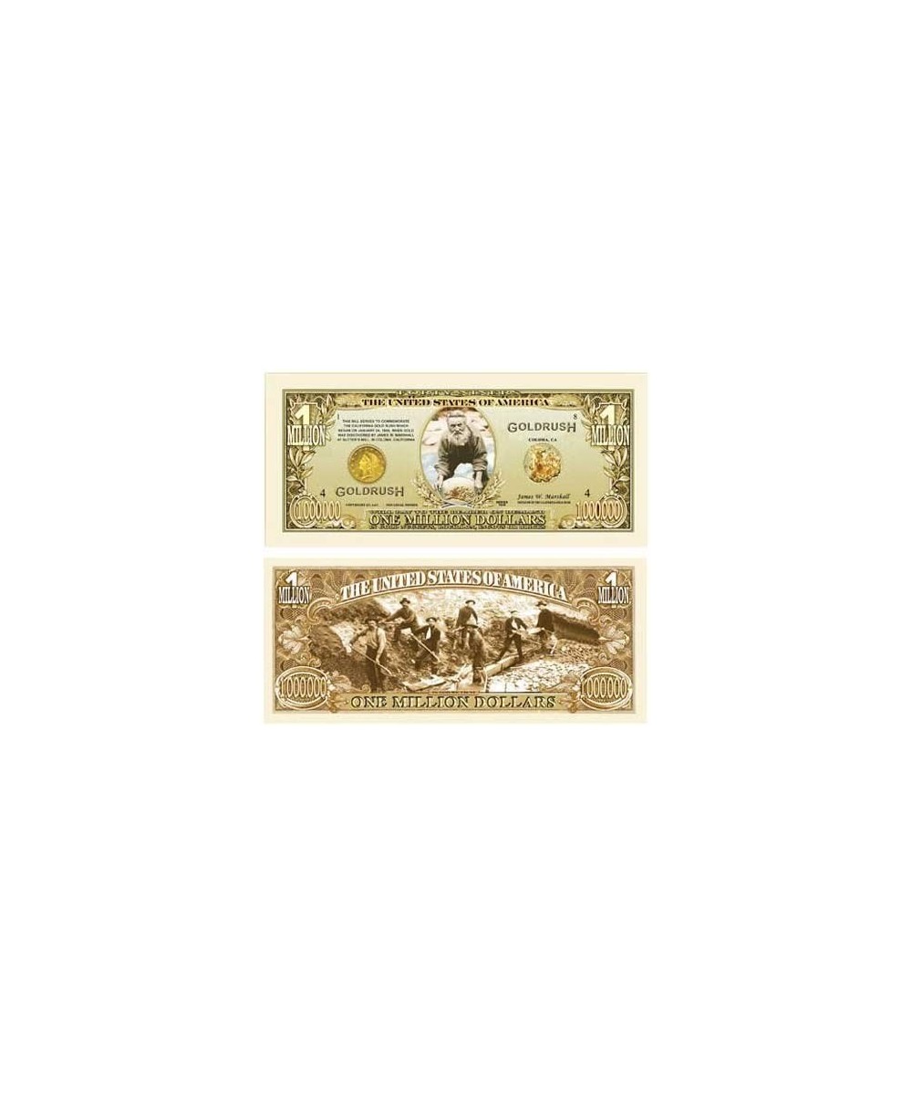 1849 Gold Rush - Million Dollar Bill with Bill Protector $14.80 Gags & Practical Joke Toys