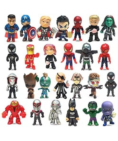 26 Pieces Superhero Mini Action Figures Sets for Boys Titan Hero Series Small Super Hero Statues Birthday Party Gifts Cupcake...