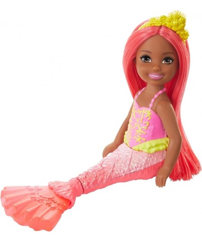 Dreamtopia Chelsea Mermaid Doll 6.5-inch with Coral-Colored Hair and Tail $16.18 Dolls