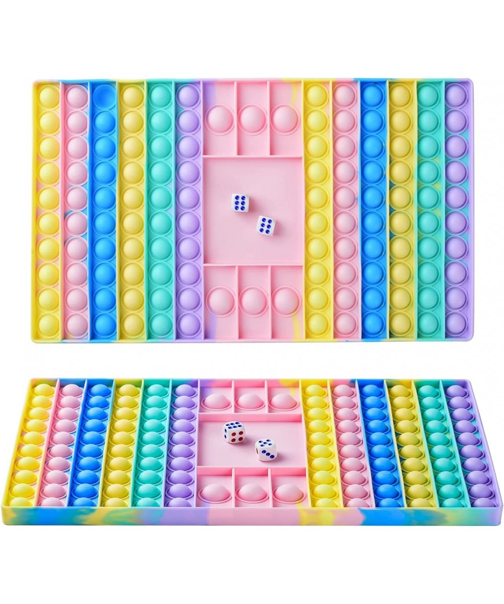 Big Size Pop Game Fidget Toy Silicone Bubble Rainbow Chess Board Push Popping Sound Popper Sensory Toys for Parent Child Inte...