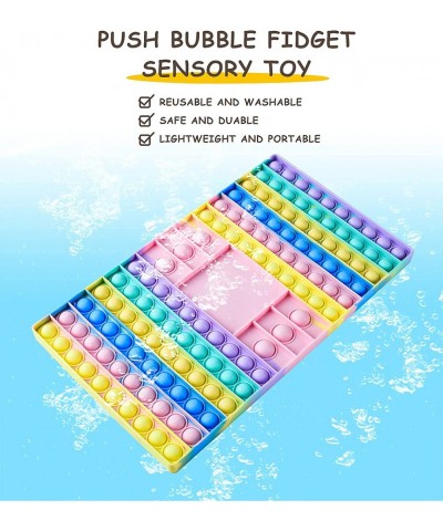 Big Size Pop Game Fidget Toy Silicone Bubble Rainbow Chess Board Push Popping Sound Popper Sensory Toys for Parent Child Inte...