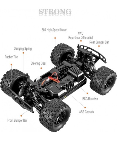 RC Cars 4WD Remote Control Car 1:18 Scale RC Truck 36KPH Fast Racing Car 2.4Ghz Off Road RC Vehicle Crawler with 2 Batteries-...