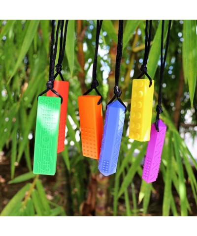 Sensory Chew Necklaces(6 Pack) for with ADHD Autism Biting Needs Sensory Oral Motor Chew Tool BPA Free Silicone chewlery Neck...