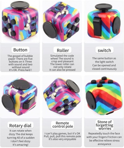 Fidget Cube Release Stress Cube Fidget Cube Pack Fidget Cube Stress Anxiety Pressure-Relieving Toy for Adults and Children (P...