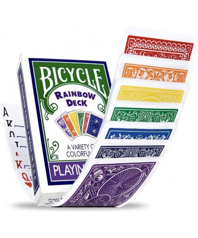 Ultimate Rainbow Bicycle Cards Deck - A Variety of 56 Colorful Backs $25.00 Magic Kits & Accessories