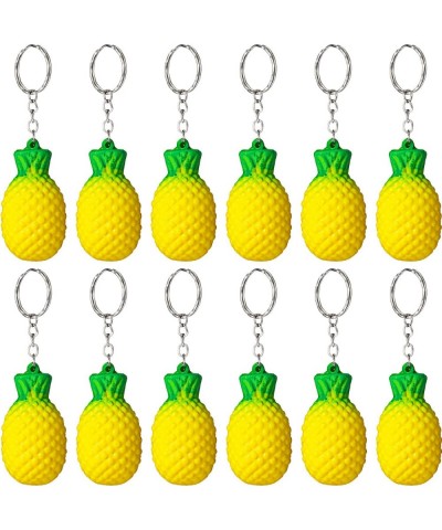 20 Pack Pineapple Keychains Pineapple Stress Relieve Toys Fruit Keychains for Party Favors and School Carnival Prizes School ...