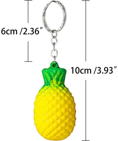 20 Pack Pineapple Keychains Pineapple Stress Relieve Toys Fruit Keychains for Party Favors and School Carnival Prizes School ...