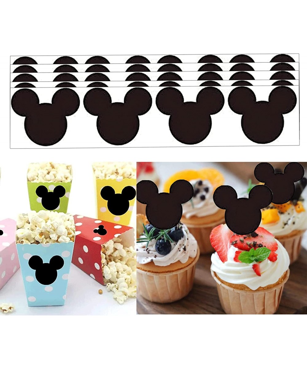 Mickeys Mouse Head Stickers Vinyl Chalkboard Labels 2.25 x 2 Inch PVC Mickey Chalk Labels 60 Pack Minnie Mouse Head Stickers ...