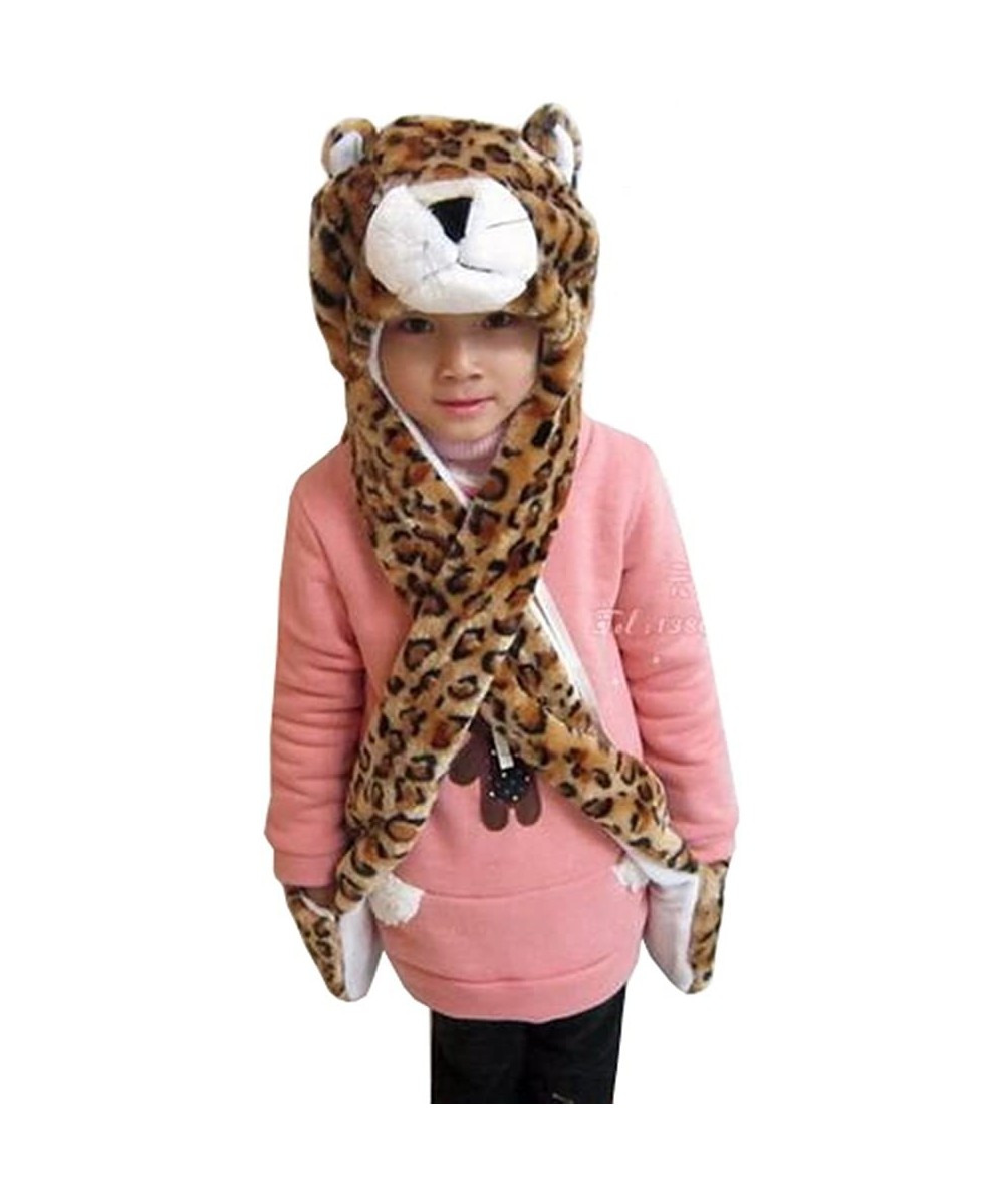 Cartoon Animal Hood Hoodie Hat with Attached Scarf and Mittens $26.17 Kids' Dress-Up Accessories