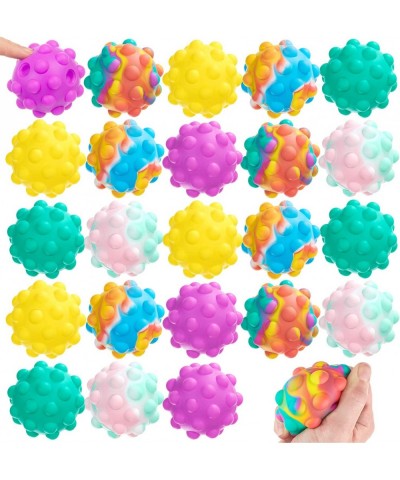 24 Pc Pop Fidget Ball 3D Squeeze Pop Its Ball Anxiety Relief Sensory Toys Bath Toys Stress Balls for Kids Adults Assorted Col...