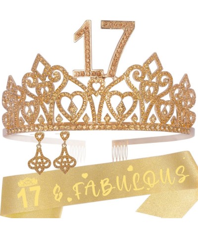 17th Birthday Tiara Birthday Gifts for 17 Year Old Female 17th Birthday Gifts for Girls 17th Bday Gifts 17 Fabulous Sash 17th...