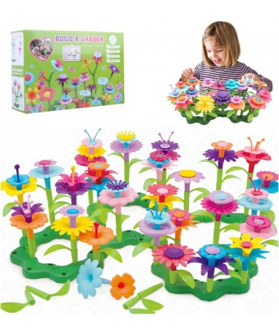 Flower Garden Building Toys for Girls Floral Garden Pretend Play Set Indoor Stacking Game Creative Arts and Crafts for Toddle...