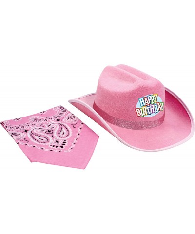 Happy Birthday Cowgirl Hat Pink Sparkle & Bandanna CBPS-HB-HAT $27.42 Kids' Party Hats