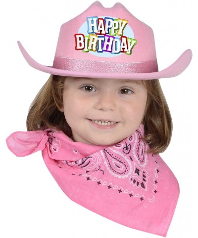 Happy Birthday Cowgirl Hat Pink Sparkle & Bandanna CBPS-HB-HAT $27.42 Kids' Party Hats