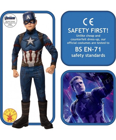 Marvel: Avengers Endgame Child's Deluxe Captain America Costume & Mask $57.97 Kids' Costumes