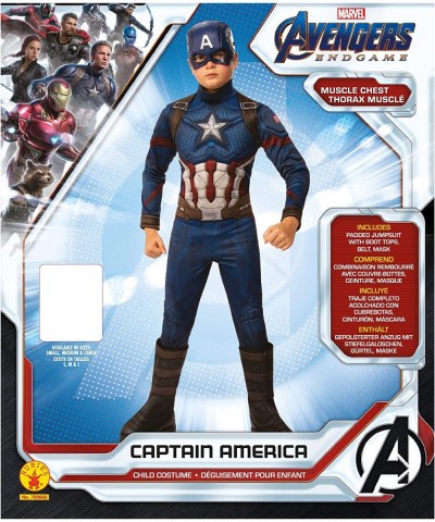 Marvel: Avengers Endgame Child's Deluxe Captain America Costume & Mask $57.97 Kids' Costumes