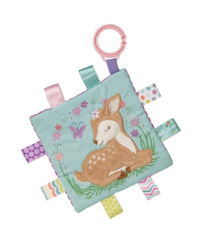 Soothing Sensory Crinkle Me Toy with Baby Paper and Squeaker Flora Fawn 6.5 x 6.5-Inches $23.05 Baby Rattles & Plush Rings