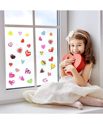 462 Pieces/16 Sheets Kids Red Heart Stickers 3D Puffy Stickers Toddlers Colored 3D Sticker Puffy Heart Stickers Decals Small ...