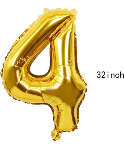 Princess Belle 4th Birthday Decorations Gold Number 4 Balloon 32 Inch | Belle Princess Balloons for Girl’s Birthday Baby Show...