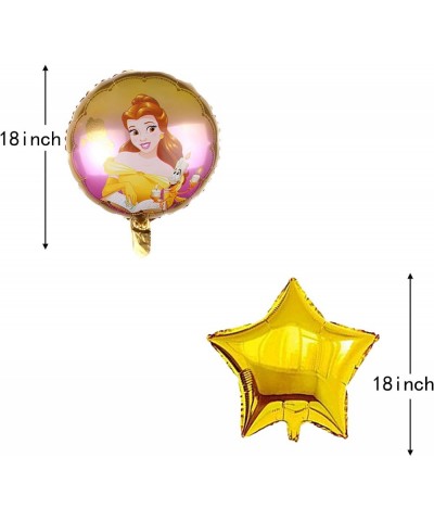 Princess Belle 4th Birthday Decorations Gold Number 4 Balloon 32 Inch | Belle Princess Balloons for Girl’s Birthday Baby Show...