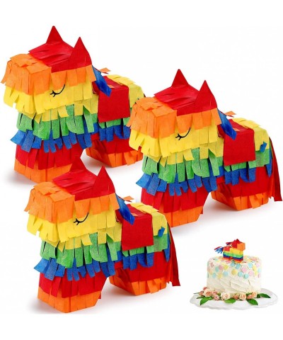 Mini Donkey Pinatas 3 Pcs 3 x 3 x 0.8 Inches Rainbow Cinco De Mayo Pinata Little Donkey Decorations for Party Supplies Baby S...