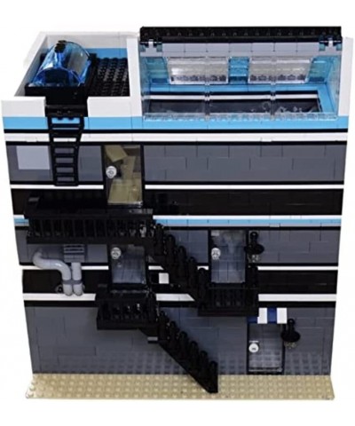 Ocean Aquarium Museum Modern Three Level Glass Front Street View Modular Building Blocks Set Aquarium Bricks Toy Building Set...