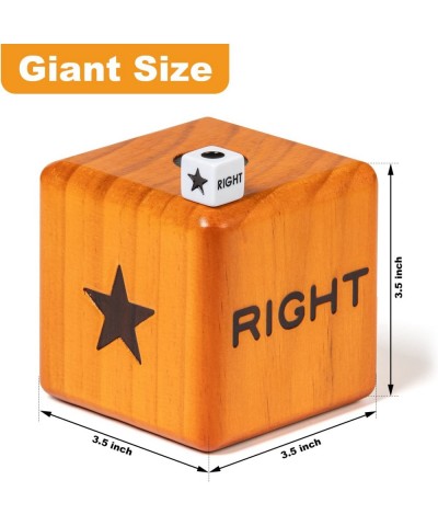 Giant Right Center Left Dice Game with 24 Large Chips & Carry Bag. 3.5" Giant Wooden Outdoor & Lawn Dice Game for Family. $57...